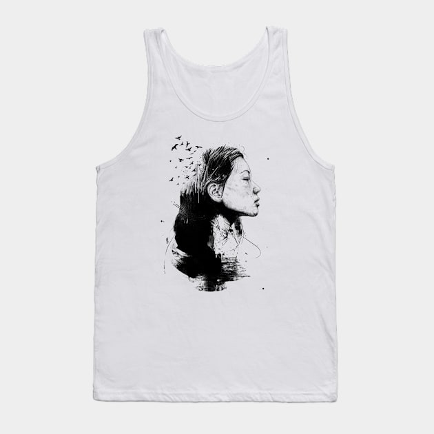 Open your mind (bw) Tank Top by soltib